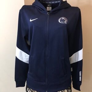 Nike Therma-Fit Navy & White Penn State Full Zippered Hoodie with Mascot